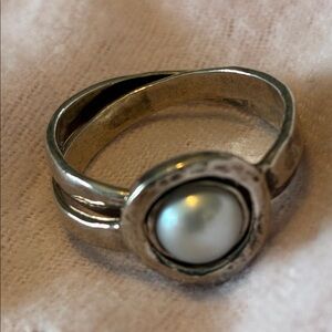Silpada Silver Pearl Ring